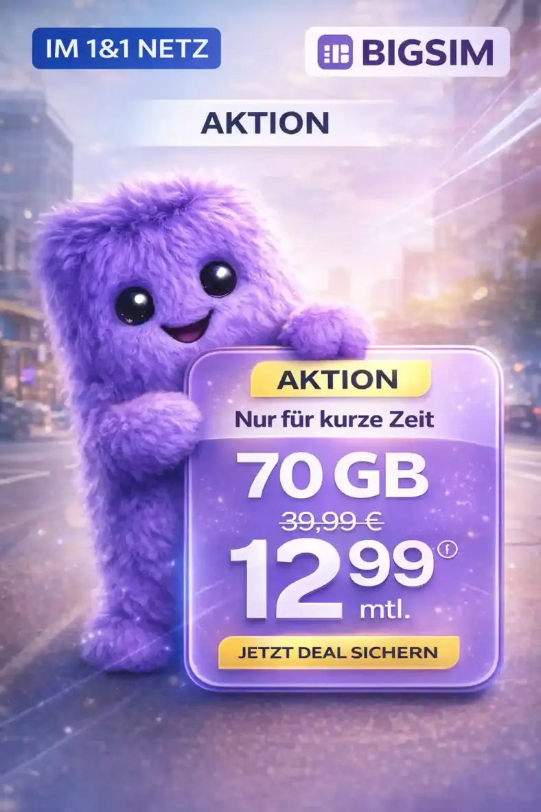 BIGSIM Tarife: 20 GB für 4,99€ | Unlimited ab 14,99€