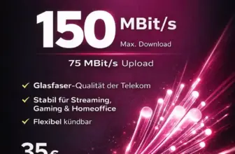 congstar Glasfaser ab 35€ ✓ Bis 1 Gbit/s | 0€ Anschluss