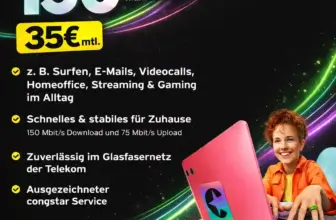 🌐 congstar Glasfaser ab 35€ | Monatlich kündbar ✓ 2026