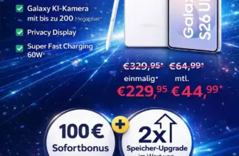 📱 Galaxy S26 Ultra + o2 Unlimited ✔️ eff. −12 €/Mo