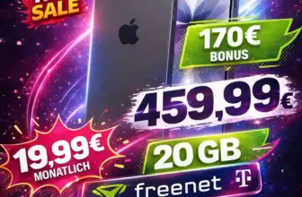 iPhone 17 mit 20GB Telekom für 19,99€ + 170€ Bonus