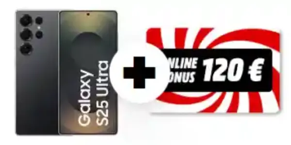 Samsung Galaxy S25 Ultra 256 GB mit 120 EUR Bonus für 179.99 EUR mit freenet green Telekom 5G 50 GB