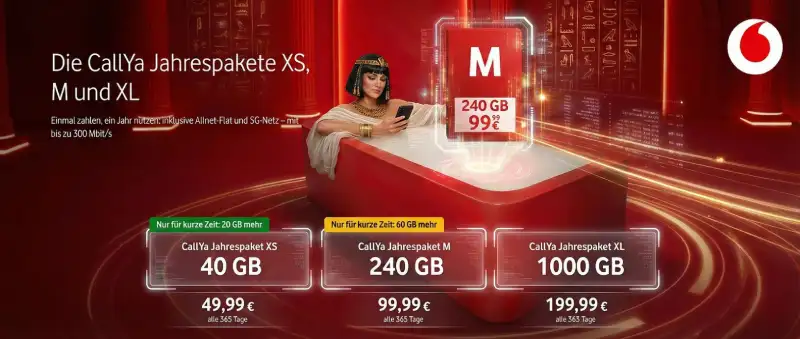 Vodafone CallYa Jahrestarife