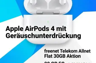 🎧 AirPods 4 ANC + 30 GB Telekom Flat ab 11,99 €/Mon.