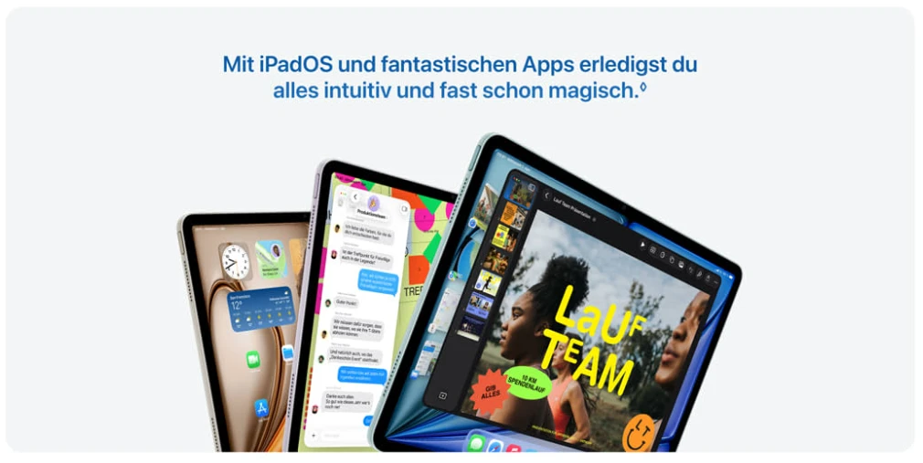 iPadOS 26 mit neuem Fenstersystem und Liquid Glass Design auf dem iPad Air 2026