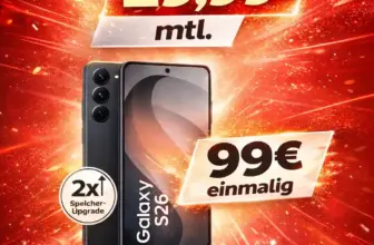 Galaxy S26 512 GB + Vodafone Unlimited ab eff. −8,55 €/Mo