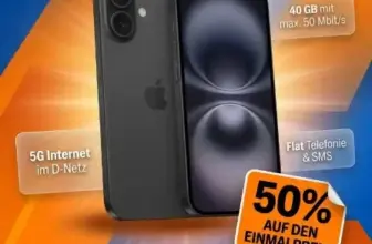 iPhone 16 für 79,99 € – 40 GB Vodafone 29,99 €/Mon.