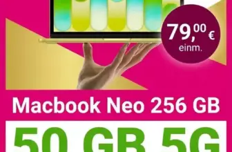 📱 MacBook Neo mit Vertrag ab 79 € | 50 GB Telekom 5G