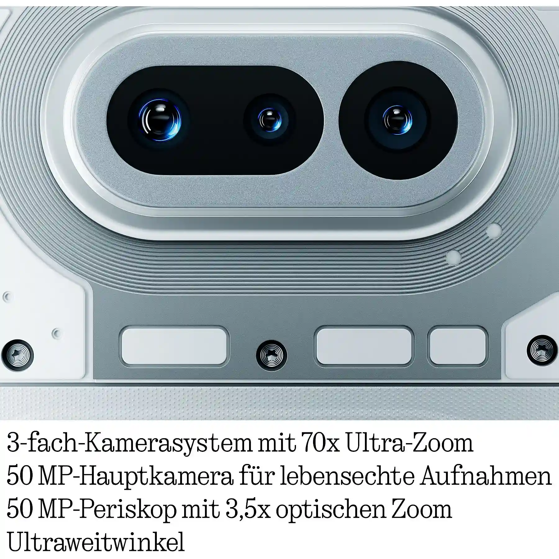 Nothing Phone 4a Triple-Kamera mit 50 MP Hauptsensor und optischem Telezoom