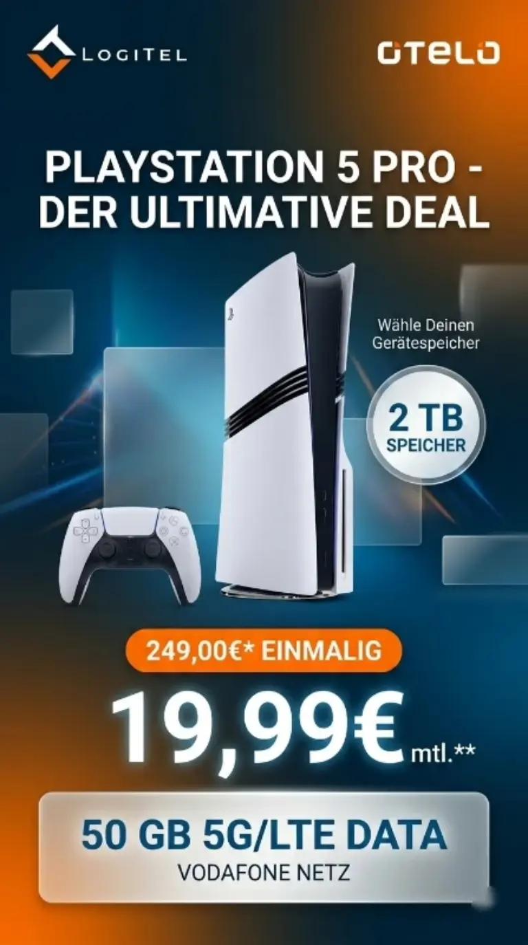 PS5 Pro 2 TB für 249 € + 50 GB Vodafone 5G 🎮 1,66 €