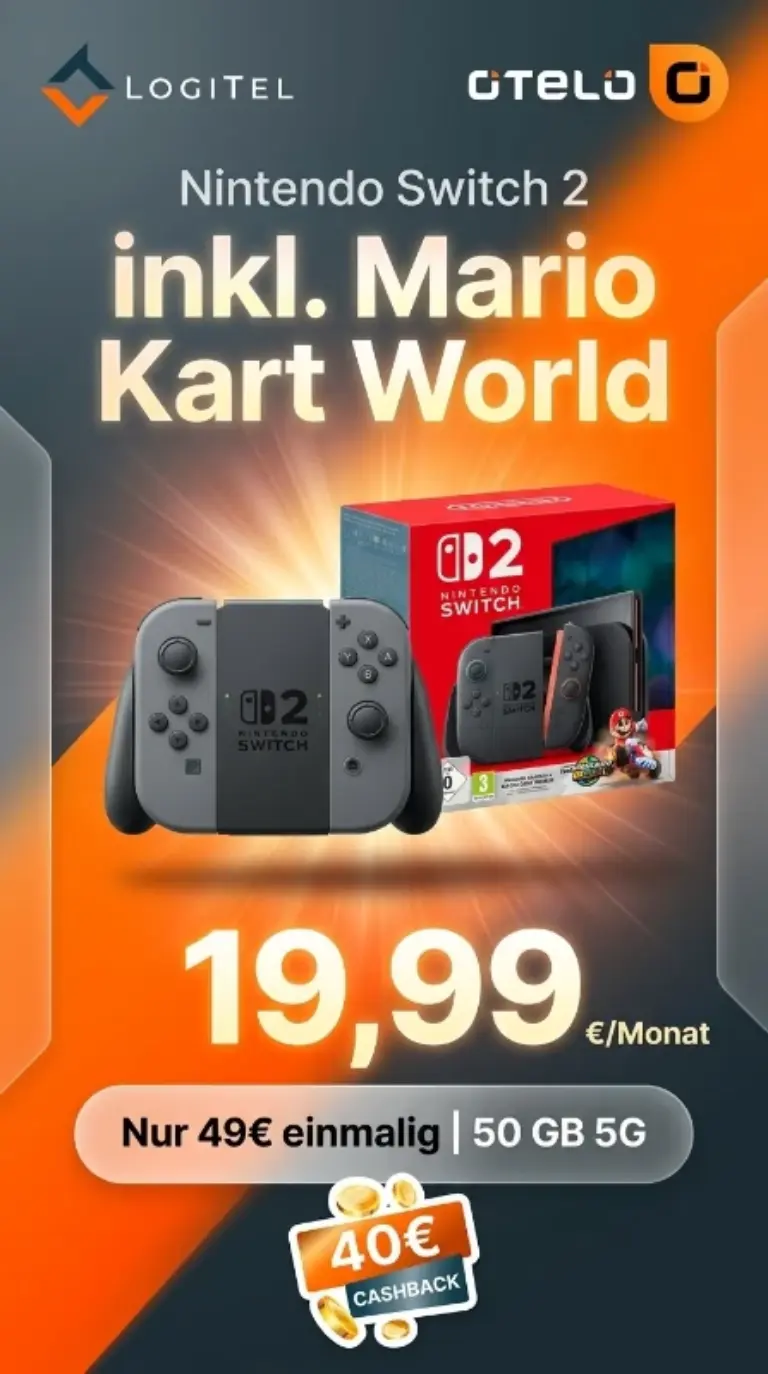 🎮 Switch 2 + Mario Kart World ab 1,03 €/Mo effektiv