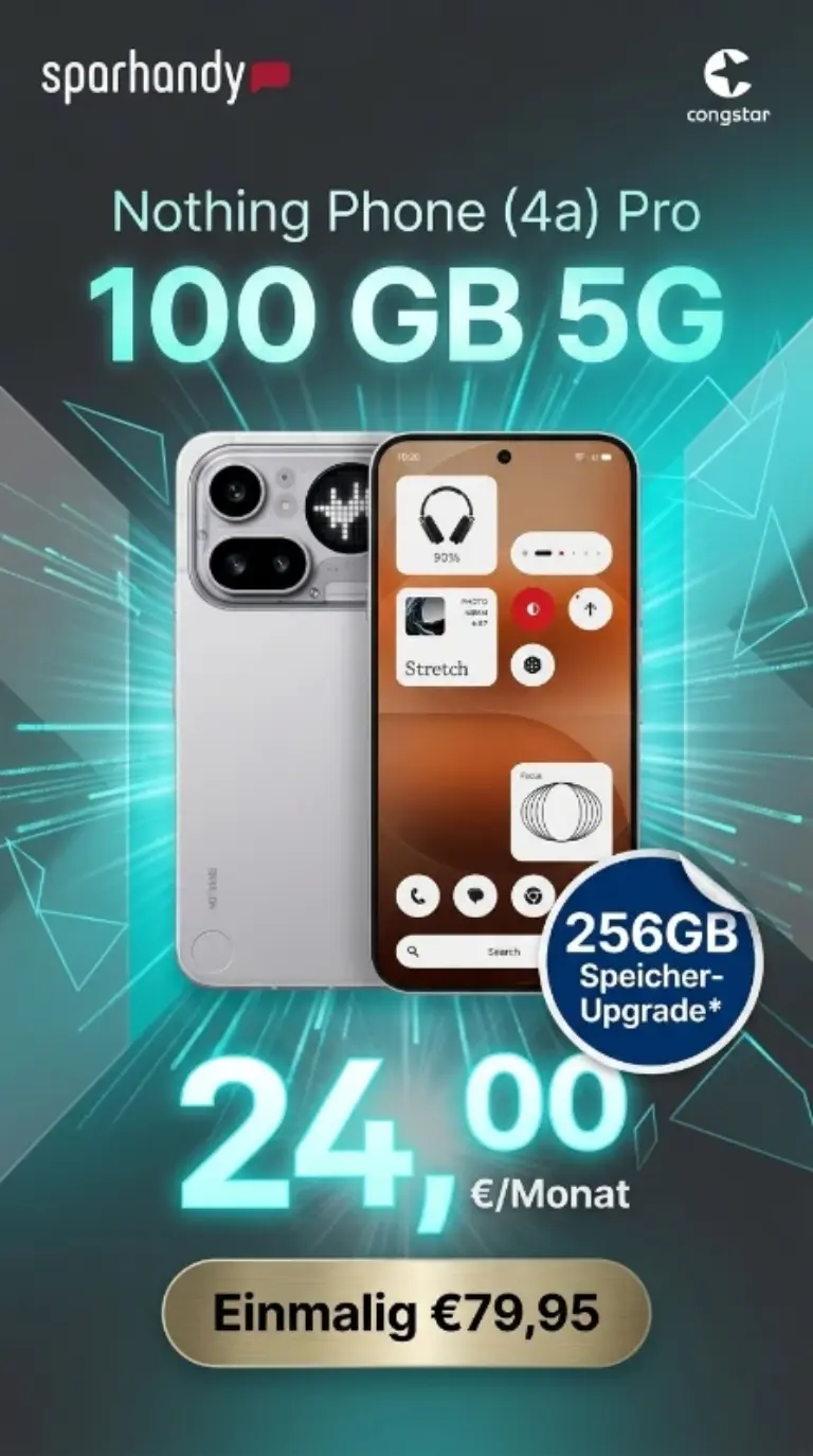 📱 Nothing Phone 4a Pro + 100 GB congstar | 6,08 €/Mo ✓