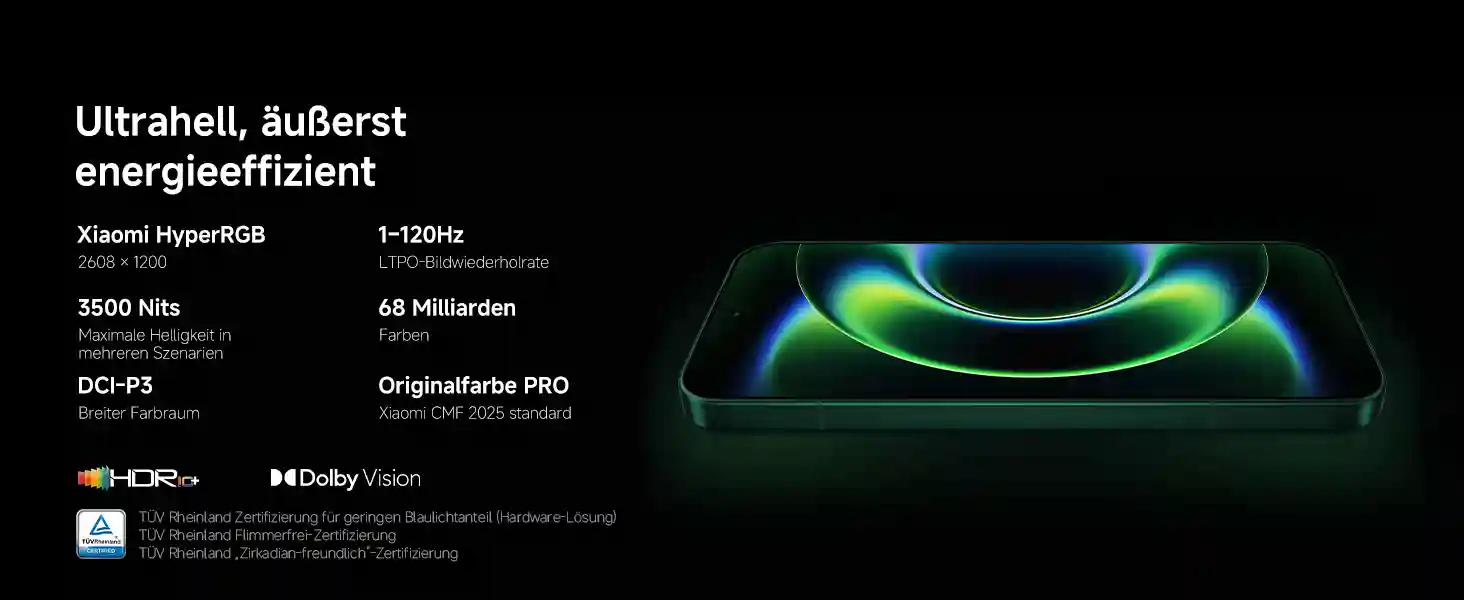 Xiaomi 17 Ultra HyperRGB OLED Display mit 3.500 Nits und 120 Hz
