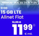 PremiumSIM 18 GB Flat für 12,99€ | monatlich kündbar