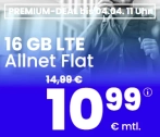 PremiumSIM 16 GB Flat fÃ¼r 10,99â‚¬ | monatlich kÃ¼ndbar