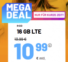 6 GB Flat für 5,99€ | 9 GB Flat für 8,99€ | 16 GB Flat für 10,99€ | monatlich kündbar