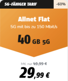 40 GB Klarmobil 5G Tarife im Vodafone Netz ab 29,99€ / Monat