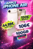 iPhone Air mit Vertrag: 100 GB Telekom für 4,45 €/Monat