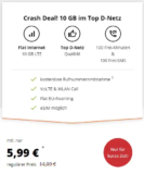 10 GB Vodafone-Netz Flatrate ab 5,99€ | Klarmobil Crash-Tarif