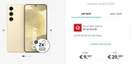 Galaxy S24 für 9,95 € mit 20 GB Vodafone Smart Tarif 🔥 eff. gratis mit 129 € Ersparnis