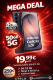 Samsung Galaxy S26 (512 GB) + otelo 50 GB 5G für eff. -6,68€