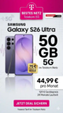 🔥 Galaxy S26 Ultra + 50 GB Telekom-Netz | Effektiv −17,47€