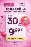 🔥 HIGH Mobile 30 GB 5G Telekom-Netz für 9,99€
