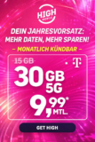 📱 HIGH mobile: 30 GB im Telekom-Netz ab 9,99 €/Monat ✓