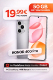 📱 Honor 400 Pro + otelo 50 GB 5G – effektiv -1,39€ ✓