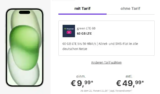 iPhone 15 für 9,99 € mit 60 GB Telekom Vertrag eff. 14,78 € | mit MNP eff. 8,53 €