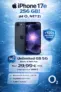 iPhone 17e + o2 Unlimited ab eff. 6,45 €/Mo + 100€ Bonus