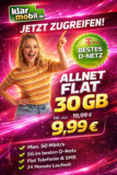 klarmobil Telekom: bis zu 100 GB ab 9,99 € mtl. | 5G ✅
