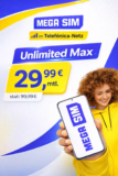 Mega SIM Angebote: Unlimited 300 MBit/s ab 29,99 € 📱