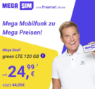 Mega SIM Tarife aktuelle Angebote | TOP-Deal: 20 GB Flat für 14,99€ | 40 GB Flat für 19,99€ | 120 GB Flat für 24,99€ | ohne Laufzeit