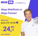 Mega SIM Angebote  120 GB Flat fÃ¼r 24,99â‚¬ ohne Laufzeit