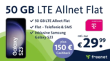 TOP: Galaxy S23 + 50GB Telekom LTE eff. nur 3,53€/Monat!