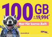 SIMon: 100GB Vodafone Allnet für 19,99€ (eff.) 🤩