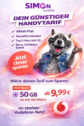 SIMon mobile Angebote: 50 GB ab 9,99 € monatlich kündbar