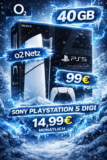 PS5 Digital für 99€ + o2 Blue S: 40 GB für 14,99 €/Monat