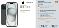 iPhone 15 für 139€ mit 85 GB Vodafone 5G Vertrag eff. 6,66 € | mit MNP eff. 2,49€