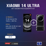 Xiaomi 14 Ultra + EXTRA für 88€ mit 70 GB Vertrag eff. -11,68€