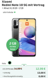 Xiaomi Redmi Note 10 5G für 13€ mit 10 GB Blau Allnet Flat Tarif für 12,99€ | effektiv 5€ für den Vertrag